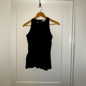 matching set of A&F crop top and skirt. black.